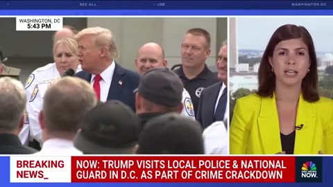 Trump says he 'feels safe' in visit to National Guard, D.C. police