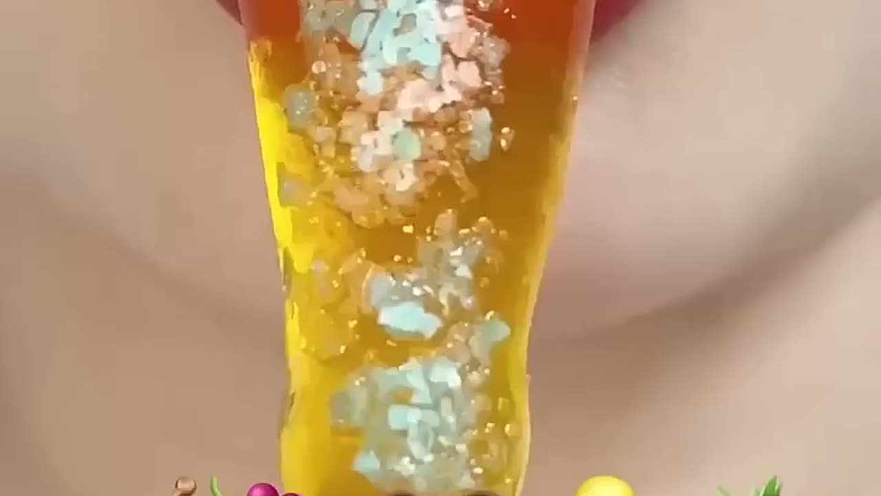 asmr EMOJI FOOD 🍯🍇🐻🐣🍓👅🌈🍑🍫⭐️eating sounds(sped up)