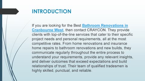 Best Bathroom Renovations in Cranbourne West