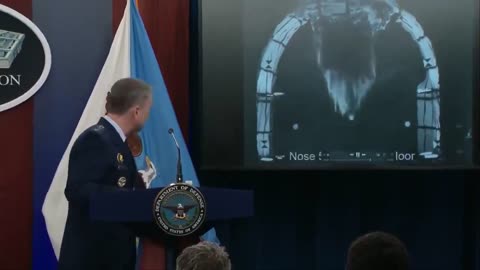General Dan “Razin” Caine demonstrated the operation of the GBU-57 bunker busters