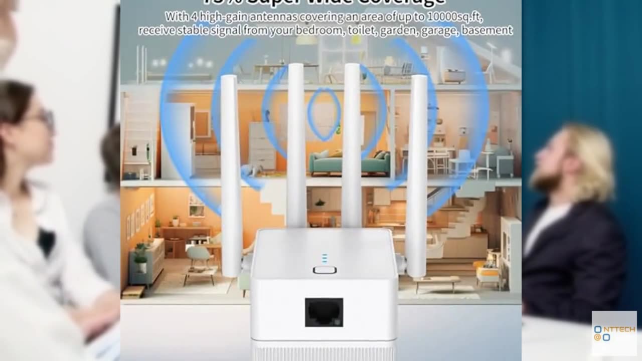 nonser WiFi Extender, 2024 Fastest WiFi Booster 1200Mbps Dual Band (5GHz/2.4GHz)