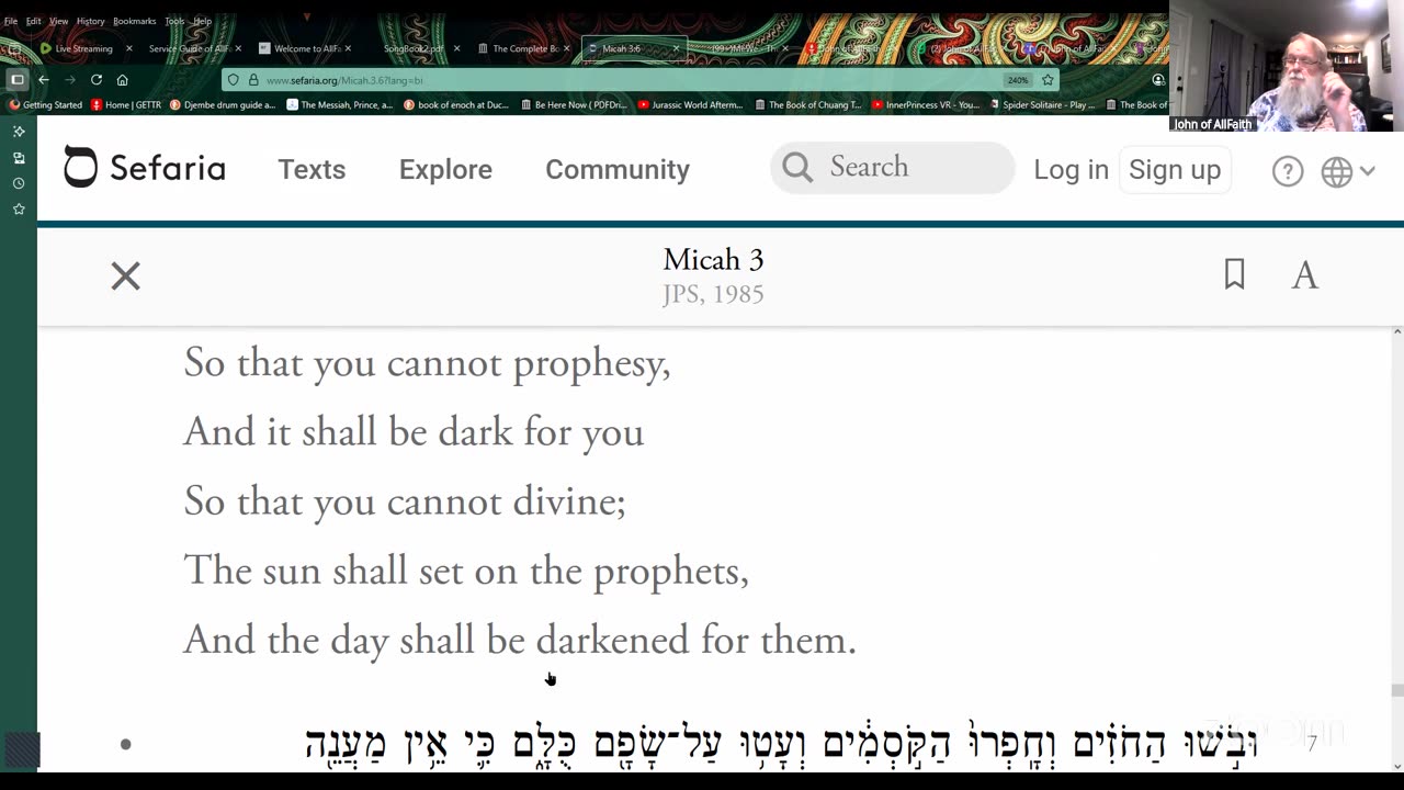 Reading Through the Bible Together, Mondays 8 PM: Micah