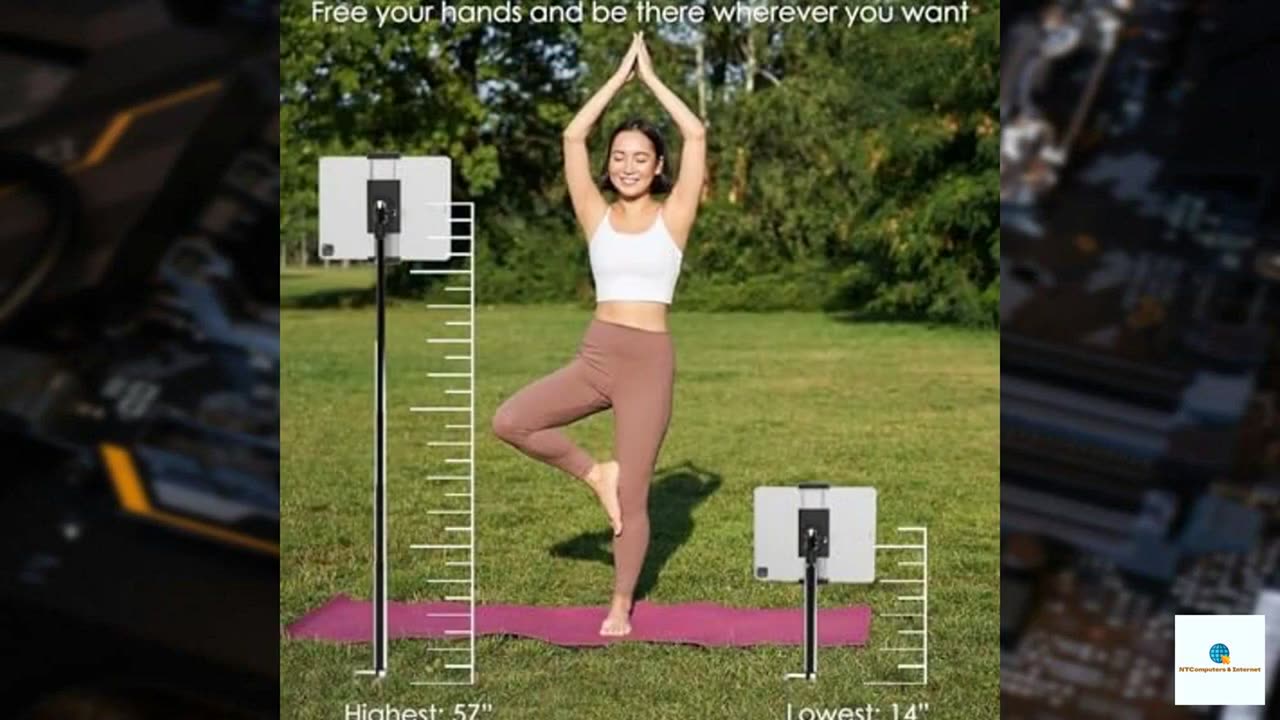 Charchendo Golf Monopod Stick for Tablet Phone, Portable 57" Metal Telescopic Selfie Stick