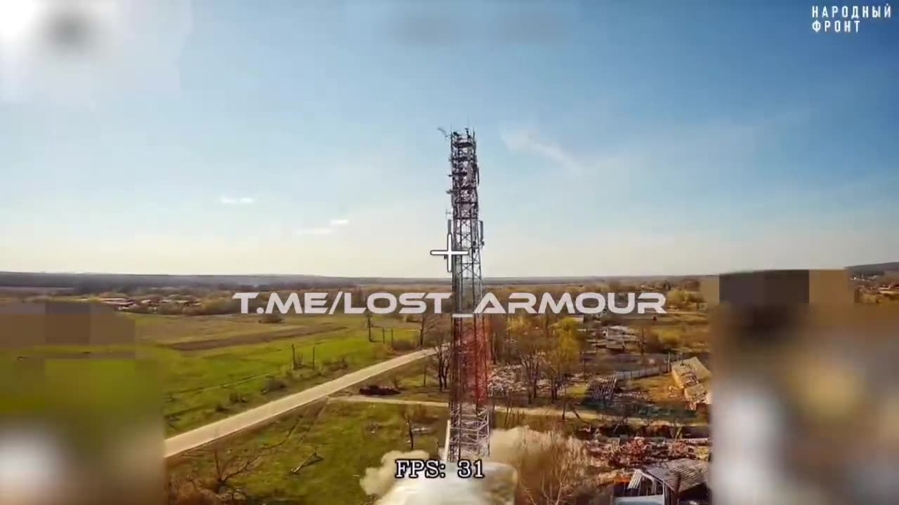 KVN Drone Caught a Ukrainian Climbing a Communication Tower