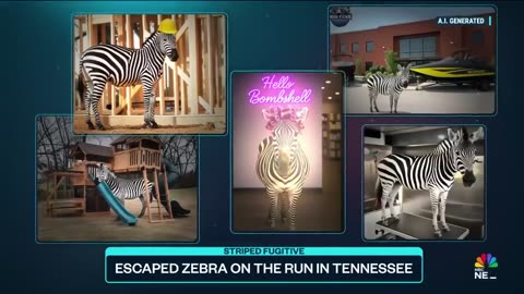 Escaped zebra runs through Tennessee neighborhoods