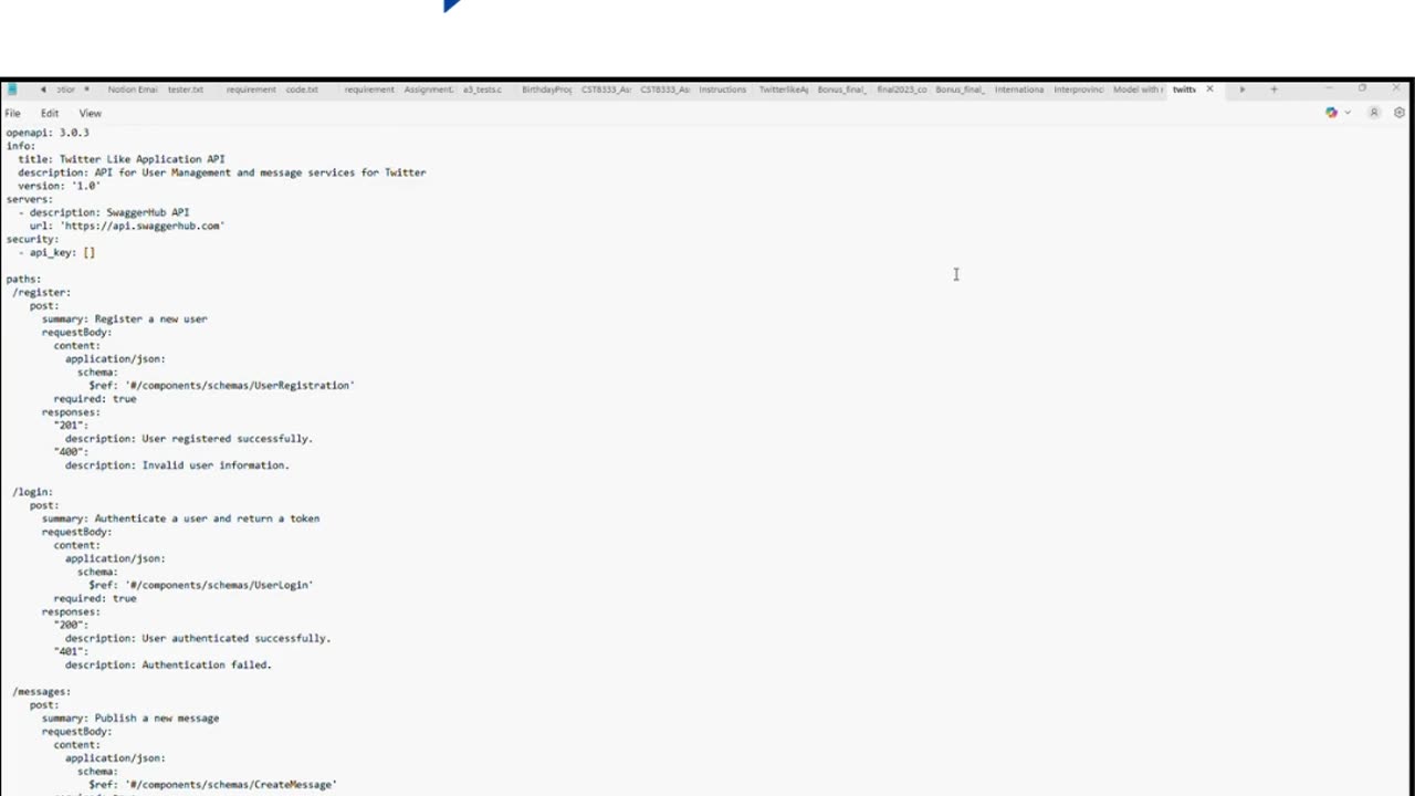 Student Work (Assignment) |CST8277 Assignment 2 Yami API Contract & Sequence Snap |Algonquin College