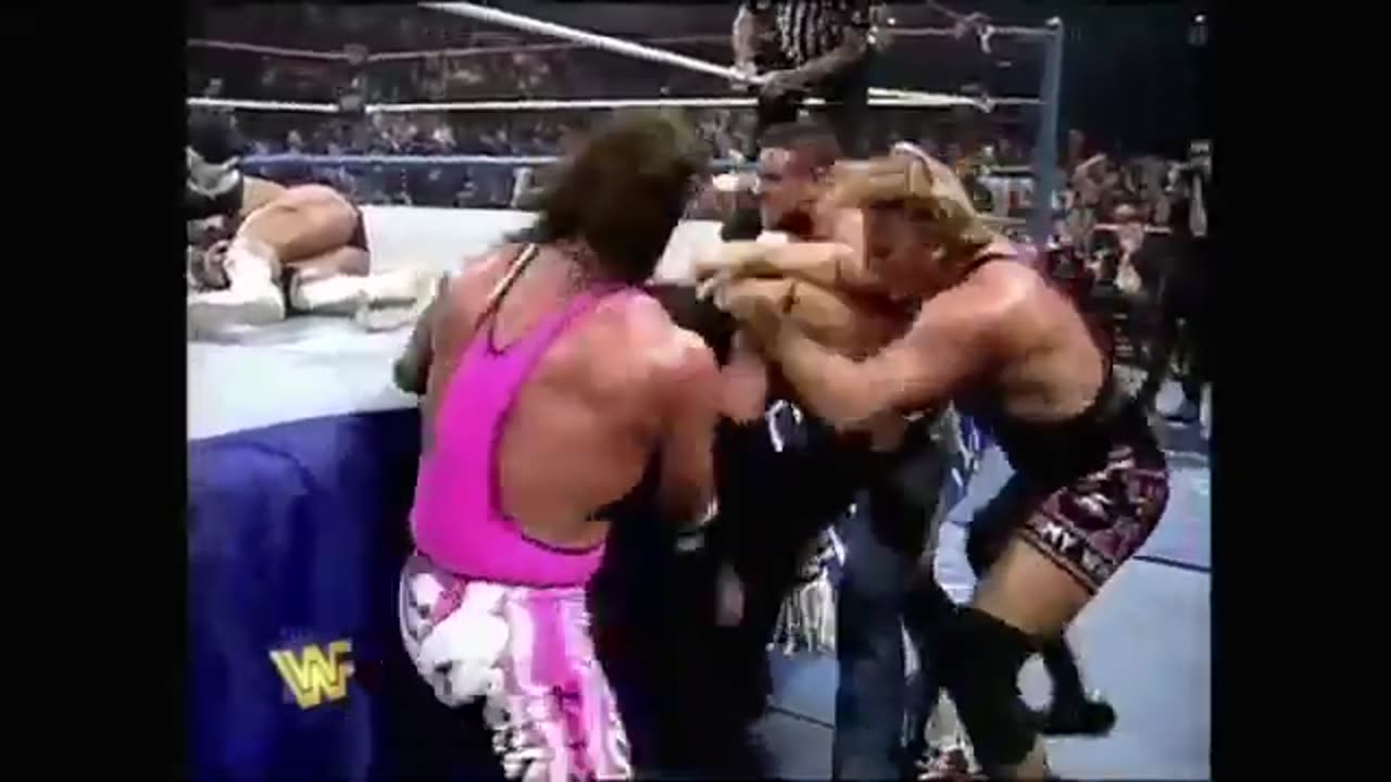 The rock vs bret hart 1997 on raw