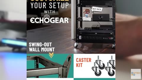 ECHOGEAR 15U Open Frame Rack for Servers & AV Gear - Wall Mountable Design Inclu