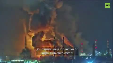 BANNED footage shows Iranian missiles POUNDING Haifa oil refinery during 12 Day War