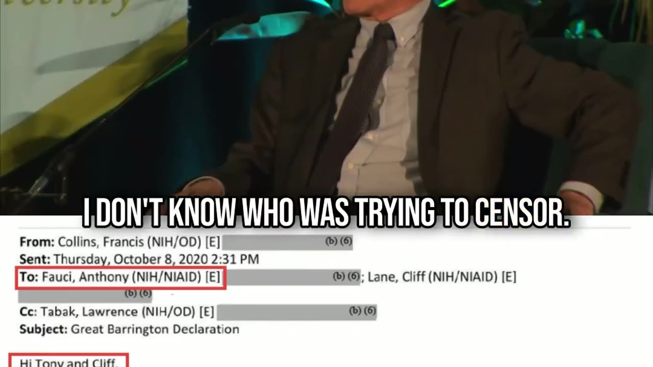NEW – Anthony Fauci Now Claims He Doesn't Know Who Tried to Censor Dr Jay Bhattacharya, Despite FOIAed Emails Showing the Opposite