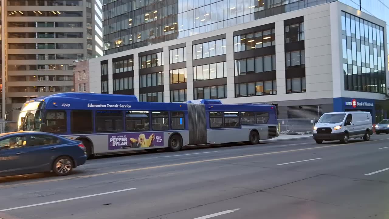 LRT LONG BUS IN EDMONTON ALBERTA CANADA