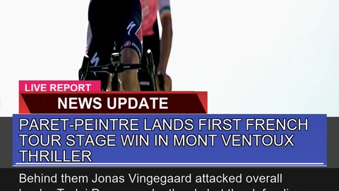 Paretpeintre Lands First French Tour Stage Win in