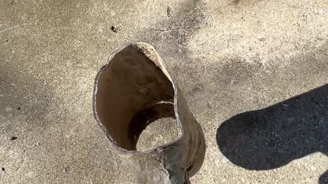 This old lead drain line is a great reminder of how far plumbing materials have come! 💧