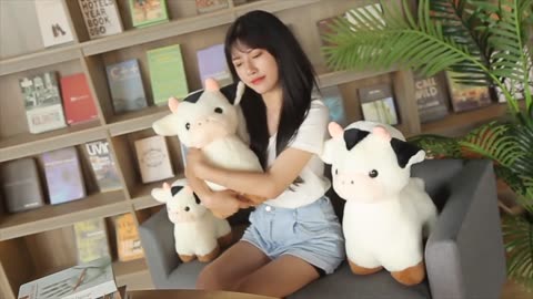 new sunrise Customized High Quality soft Stuffed Animal dairy cattle Toy OEM ODM Cute Plush