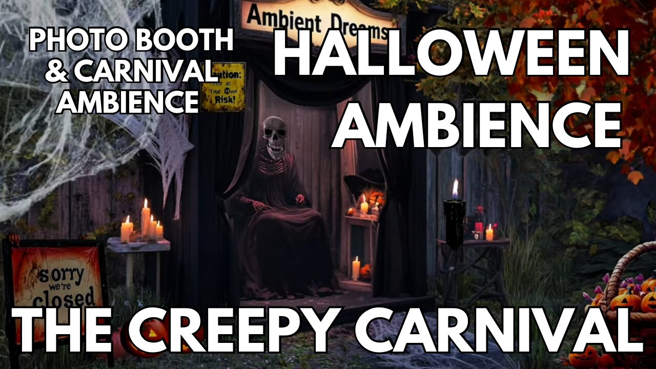 🎃 The Creepy Carnival Ambience | Photo Booth & Carnival Sounds | Horror Halloween 4K ASMR