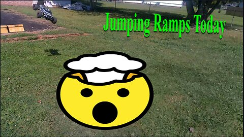RC Truck Jumping Double Ramps In The Back Yard Part 3