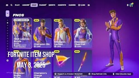 Fortnite Item Shop|May 8, 2025(*New* FNCS Legends Bundle & More)