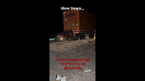 One person was killed in a collision involving a semi-truck in Riverside