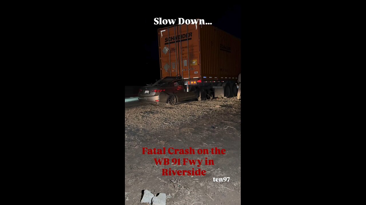 One person was killed in a collision involving a semi-truck in Riverside