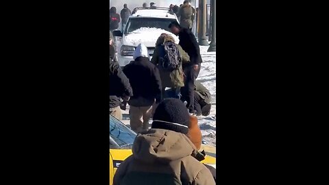 What the heck? Protestor picked up a flashbang, went to throw it & burned her hand?