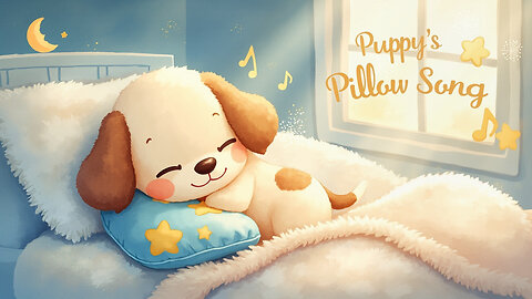 Puppy’s Pillow Song 🐶🌙 | Calming Bedtime Lullaby for Kids