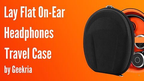 Lay Flat On-Ear Headphones Travel Case, Hard Shell Headset Carrying Case | Geekria