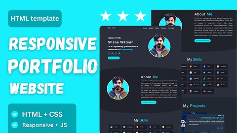 Responsive Portfolio Website Using HTML, CSS & JavaScript