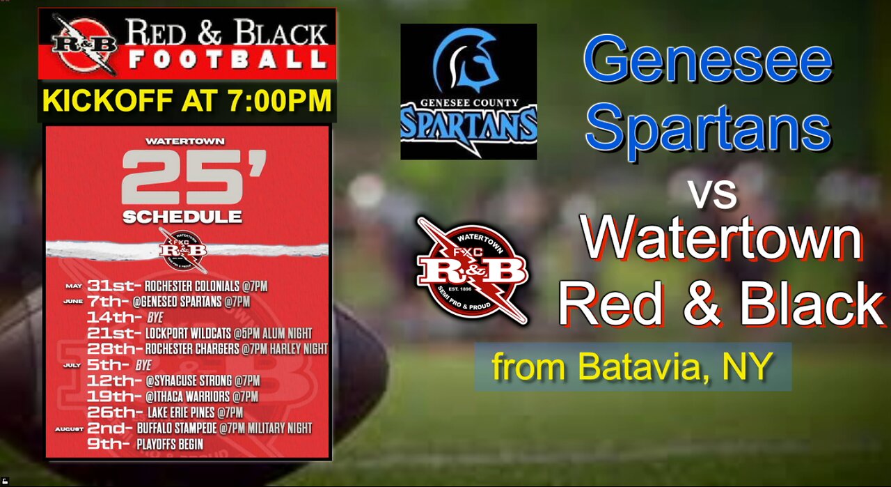 Red & Black v Genesee 6-7-2025