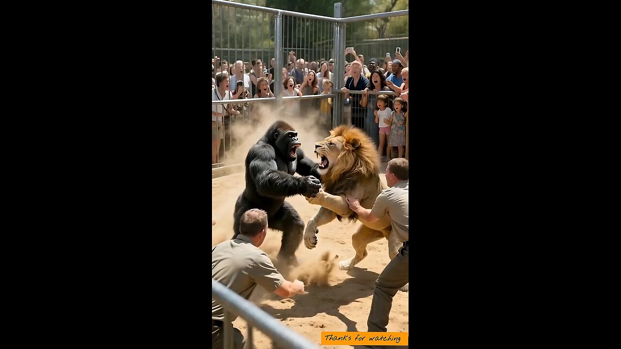 Gorilla vs Lion