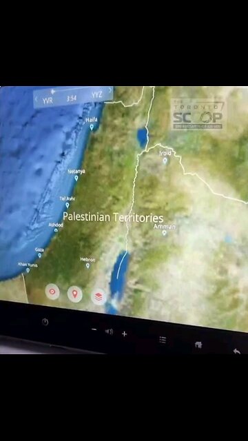 AIR CANADA ERASED ISRAEL FROM ITS MAPS ON FLIGT & INSTEAD LABELED DA AREA ‘PALESTINIAN TERRITORIES'