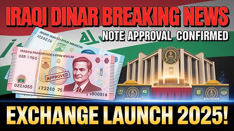 Iraqi Dinar Breaking News – Note Approval CONFIRMED, Exchange Launch 2025! 💥 Today's IQD News!