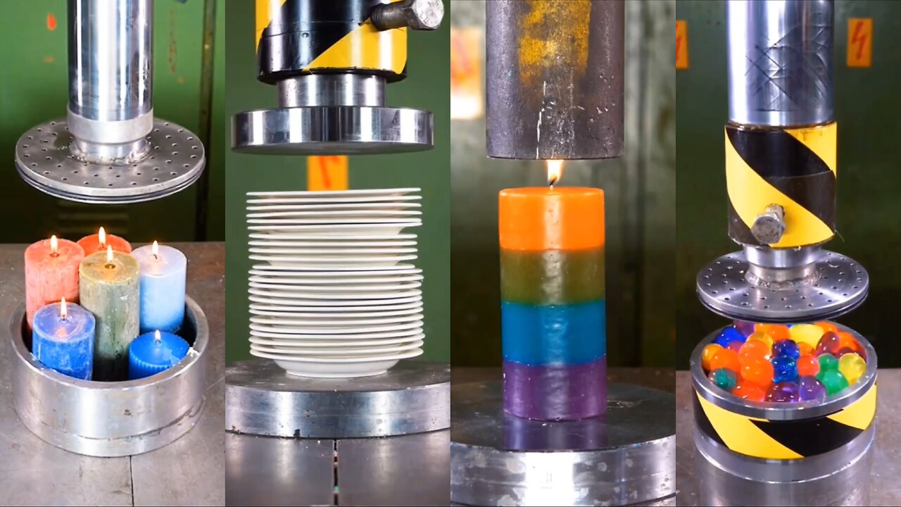 #Hydraulic_piston_vs_globules_of_gel_ASMR😍🔥