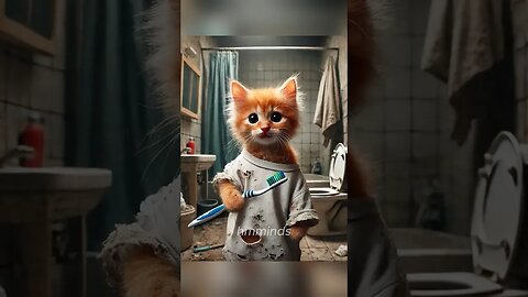 The Kitten In a Torn Shirt is Laughed at By Friends