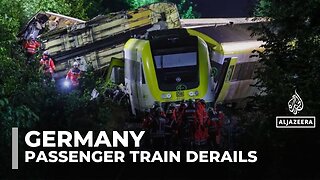 Passenger train derails in Germany, killing three and injuring dozens