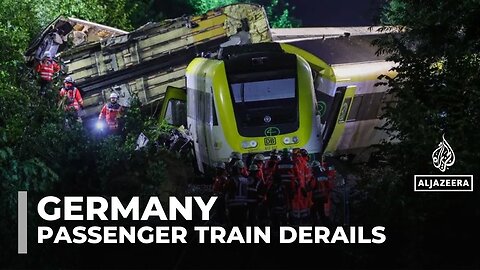 Passenger train derails in Germany, killing three and injuring dozens