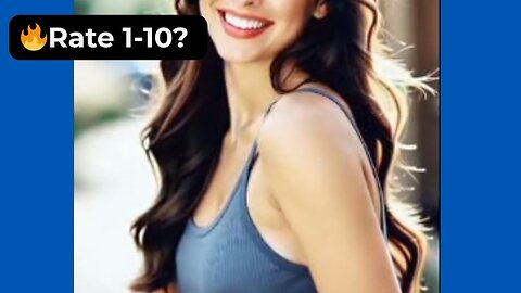 🔥 Rate This Blue Tank Top & Denim Jeans 1-10? | Casual Supermodel 4K