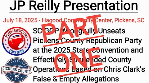 SC GOP Unseats Pickens, Part 1