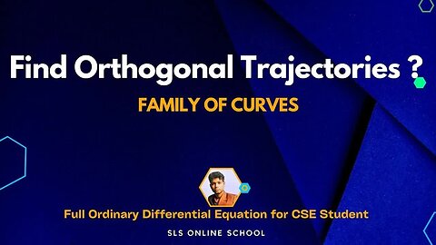 15 - Problems on Orthogonal Trajectory Family of Curves x^2 -y^2 =C1^2 Find Orthogonal trajectories