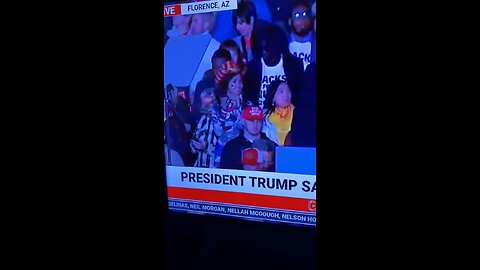 President Trump at the rally last night, notice Nesara/Gesara out in the scroller. Big combs today!