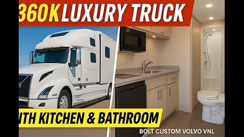 $360K Volvo VNL Expedite Truck with Kitchen and Bathroom Sleeper by Bolt Custom Trucks