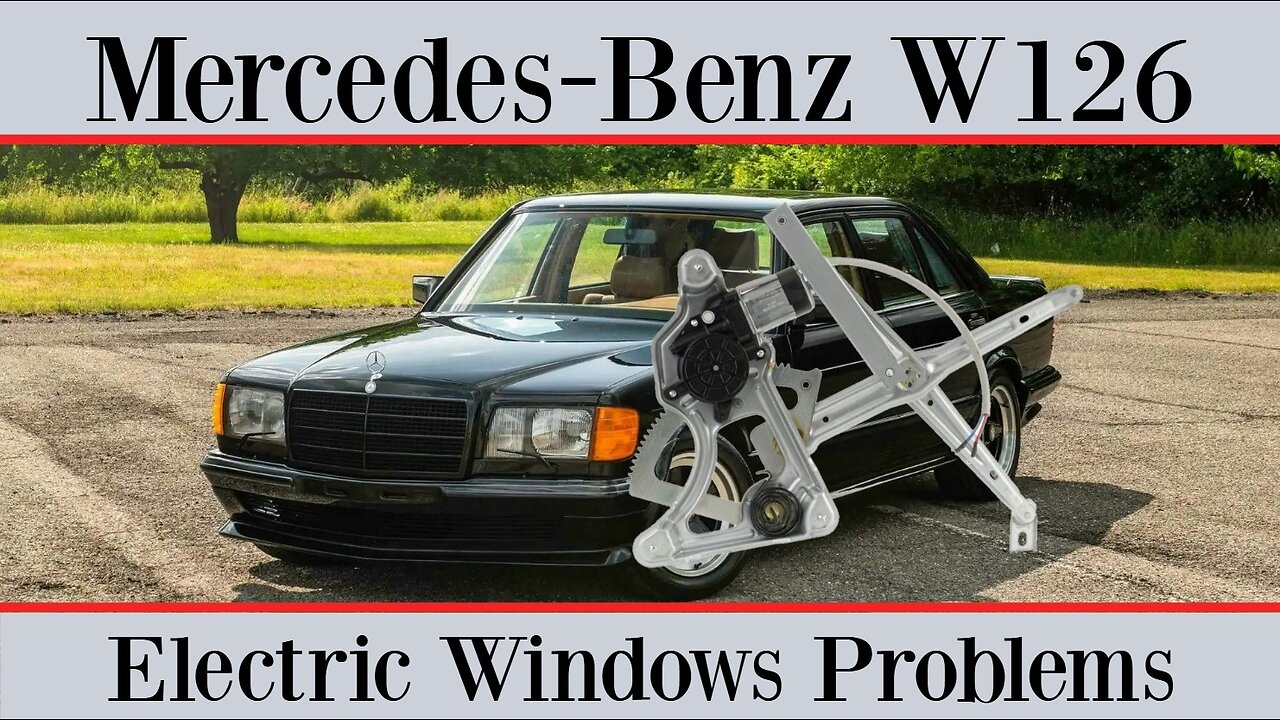 Mercedes Benz W126 - How to fix an electric window and replace the regulator guide