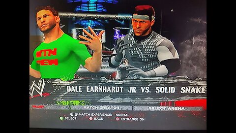 DALE EARNHARDT JR VS SOLID SNAKE SINGLES MATCH (LWWR WWE 13)