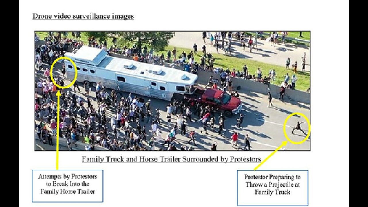 Truck pushes through mob and goes viral again, years later