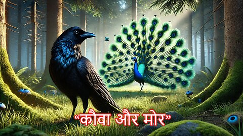 कौआ और मोर | ईर्ष्या और आत्म-स्वीकार की कहानी | नैतिक कथा
