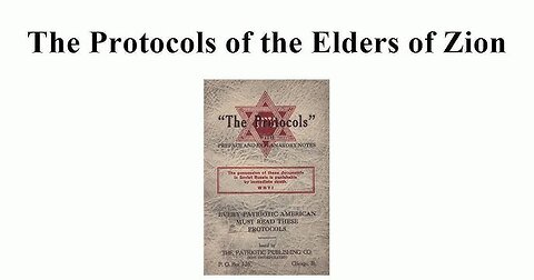 The Protocols of The Learned Elders of Zion | Audio Book