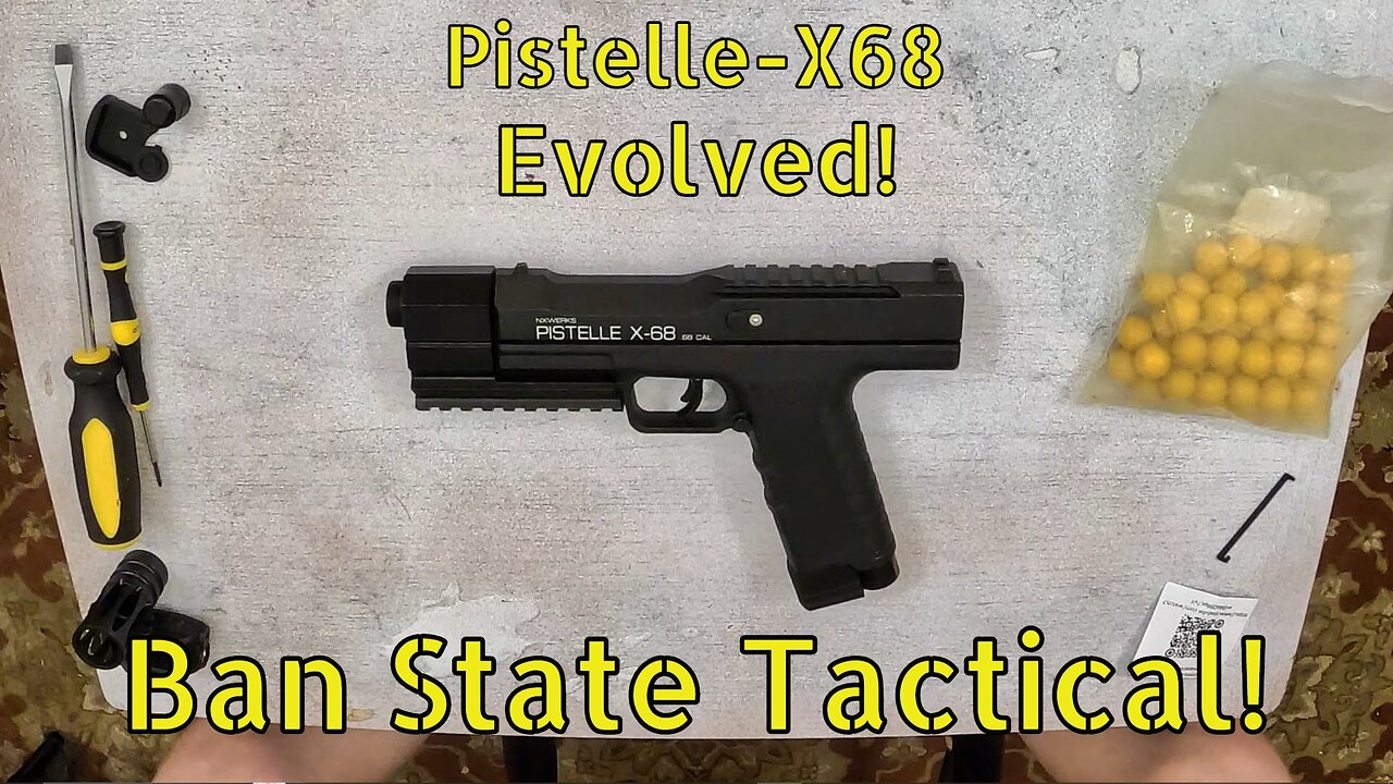Pistelle X-68 Upgrades! The East Coast Less Lethal Build! Mag extension with six-inch barrel shroud!