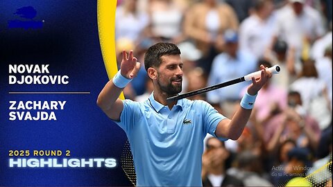 Novak Djokovic vs. Zachary Svajda Highlights | 2025 US Open Round 2