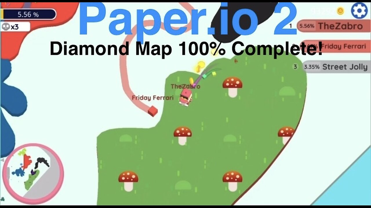 Paper.io 2 Diamond Map 100% COMPLETE!