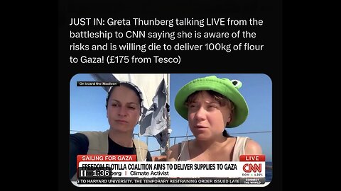 Greta an Freedom Flotilla Speaks an Getting Close to Gaza