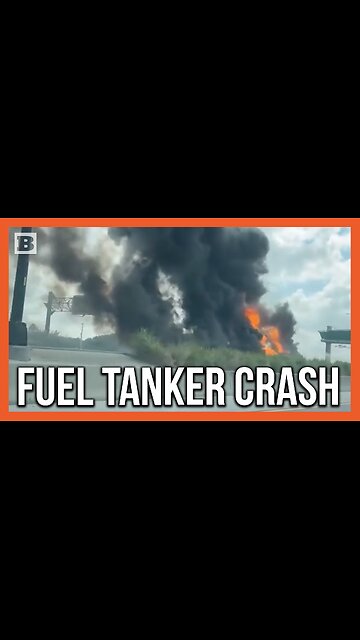 Fire Rages After Fuel Tanker Crashes Into Transit Bus